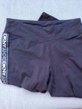 BNWT DKNY Sport Logo Graphic Leggings jet black (2X)